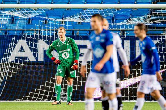 Goalkeeper André Hansen of Rosenborg looks dejected