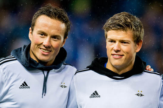Emil Iversen og Johannes Høsflot Klæbo at half time