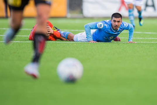 Sanel Kapidzic of Sandnes Ulf looks dejected