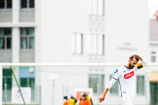 Zlatko Tripic of Viking looks dejected