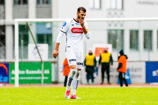 Zlatko Tripic of Viking looks dejected