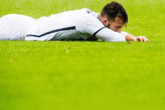 Zlatko Tripic of Viking looks dejected