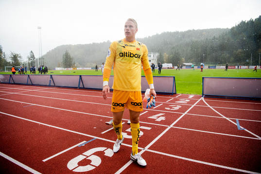 Goalkeeper Amund Wichne of Viking