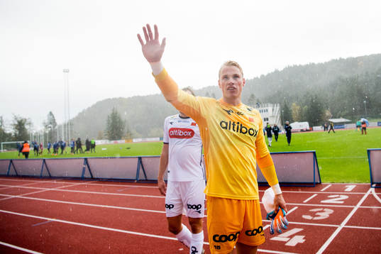 Goalkeeper Amund Wichne of Viking