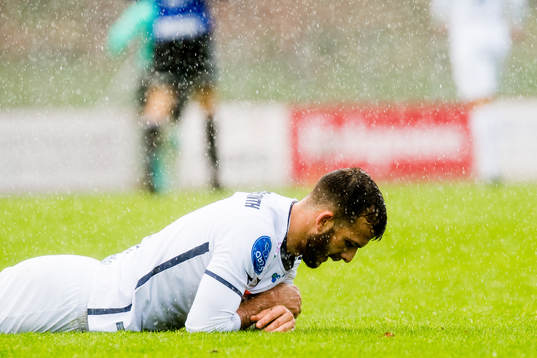 Zlatko Tripic of Viking looks dejected