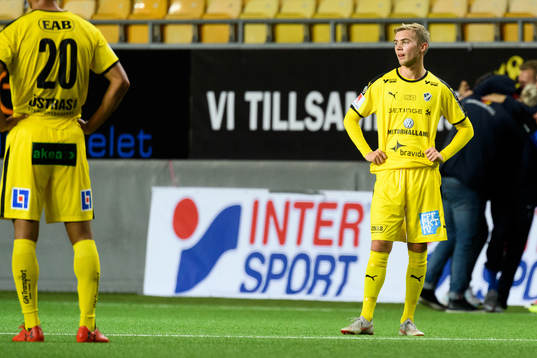 Halmstads Tryggvi Hrafn Haraldsson deppar