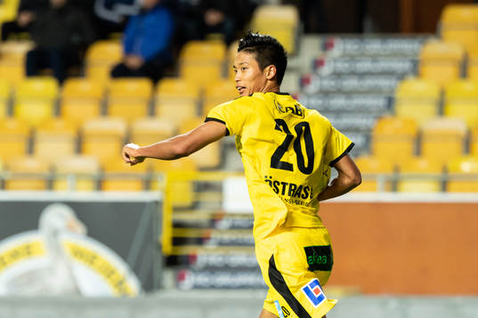 Halmstads Kosuke Konishita jublar