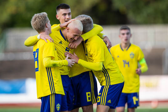 Sveriges David Edvardsson, Karl Landsten, Tim Prica och