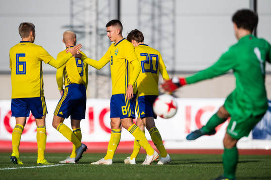 Sveriges Dennis Collander, Karl Landsten, Tim Prica och