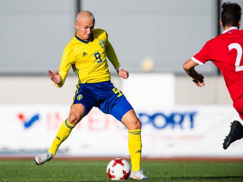 Sveriges Karl Landsten gör 3-0-målet