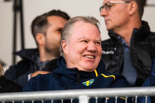Svenska fotbollsförbundets ordförande på läktaren