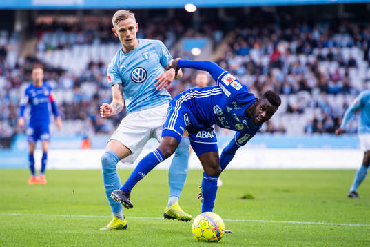 Malmö FFs Sören Rieks och Sundsvalls Maic Sema