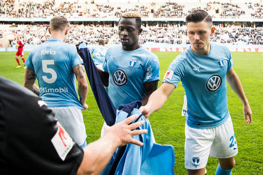 Malmö FFs Bonke Innocent och Marcus Antonsson