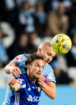 Sundsvalls Linus Hallenius och Malmö FFs Franz Brorsson