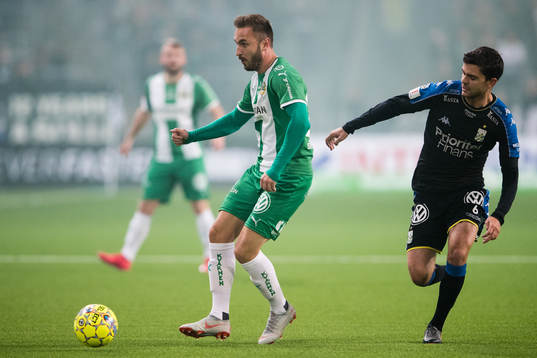 Hammarbys Muamer Tankovic och IFK Göteborgs Fredrik Oldrup