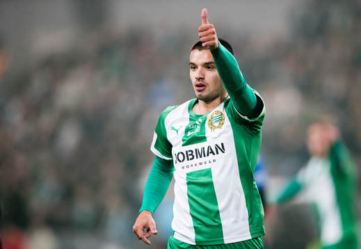 Hammarbys Vladimir Rodic gör tummen upp