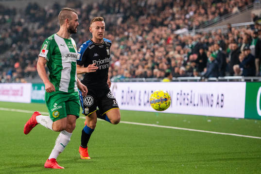 IFK Göteborgs Sebastian Ohlsson och Hammarbys Mads Fenger