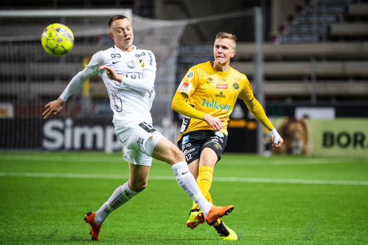 Häckens Viktor Lundberg och Elfsborgs Joakim Nilsson