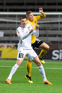 Häckens Viktor Lundberg och Elfsborgs Joakim Nilsson