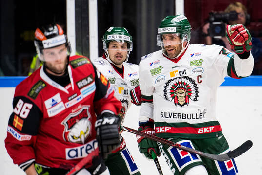 Frölundas Joel Lundqvist jublar
