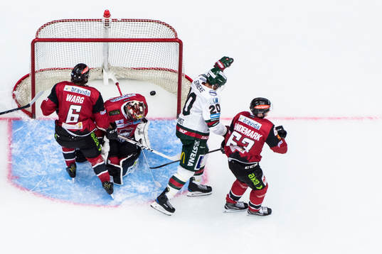 Frölundas Joel Lundqvist jublar