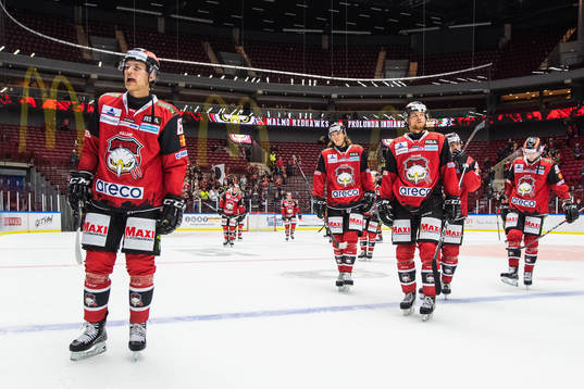 Malmö Redhawks spelare deppar