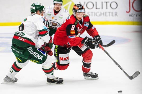 Malmö Redhawks Johan Olofsson och Frölundas Kristoffer