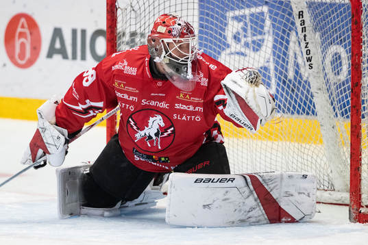 Vita Hästens målvakt Viktor Kokman