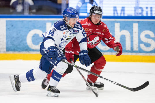 Leksands Oskar Lang och Vita Hästens Victor Lindman