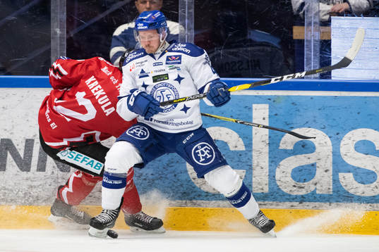 Leksands Mattias Nilsson  och Vita Hästens Simon Krekula