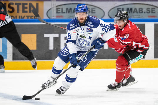 Leksands Linus Persson och Vita Hästens Henrik Rommel
