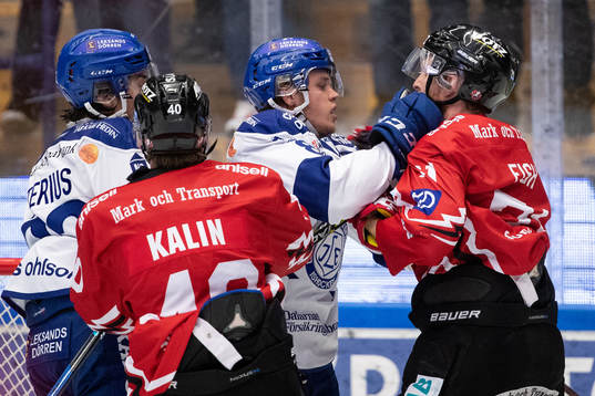 Leksands Filip Johansson och Vita Hästens Christopher Fish