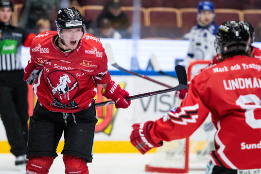 Vita Hästens Gustav Ahnelöv jublar