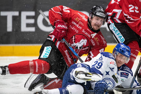 Vita Hästens Mattias Kalin och Leksands David Rundqvist