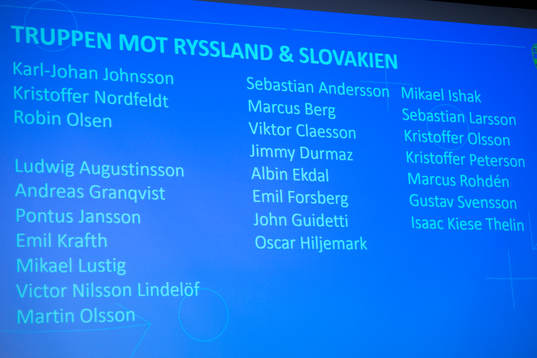 Janne Andersson presenterar truppen