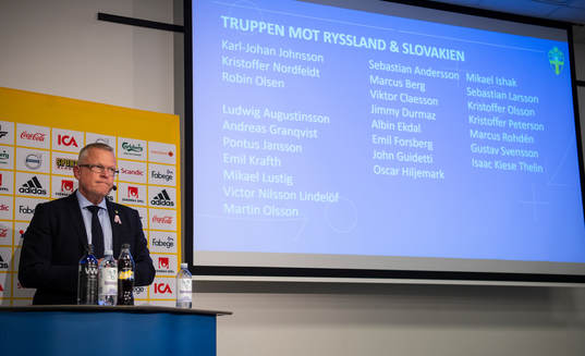 Janne Andersson presenterar truppen