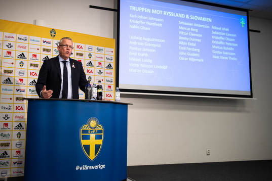Janne Andersson presenterar truppen