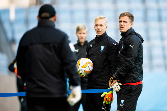 Goalkeeper Walter Viitala goalkeeper Johan Dahlin and