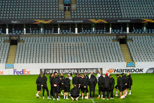 Besiktas players gather