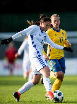 Kazakstans Aisha Sadykova och Sveriges Cornelia Kapocs