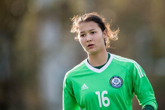 Kazakstans målvakt Angelina Portnova