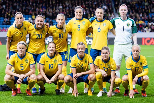 Sveriges Julia Karlernäs, Mimmi Larsson, Sofia Jakobsson,