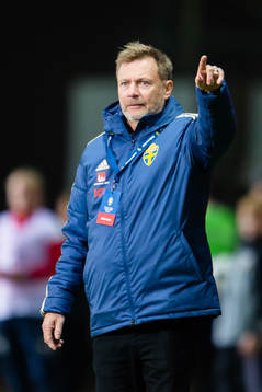 Sveriges  förbundskapten Peter Gerhardsson
