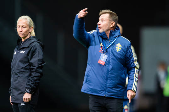 Sveriges  förbundskapten Peter Gerhardsson