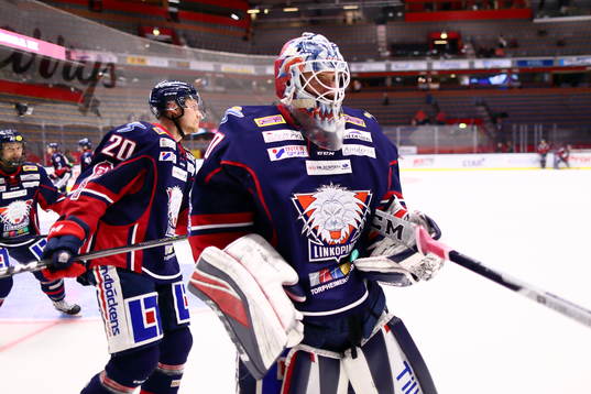 Linköpings målvakt Jonas Gustavsson och Linköpings Nick
