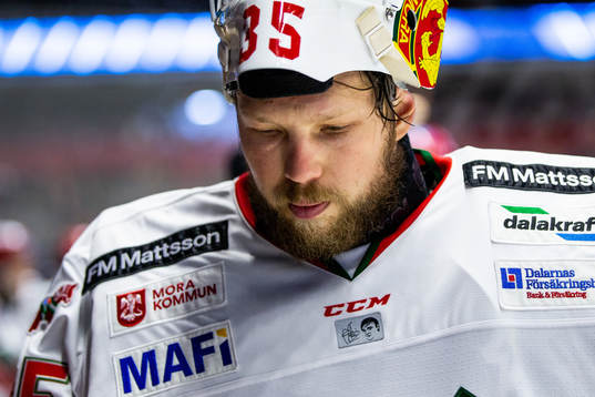 Moras målvakt Christian Engstrand deppar