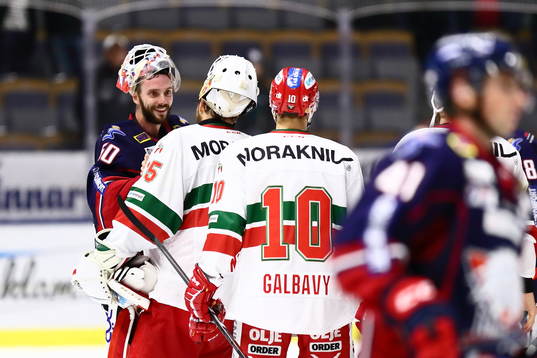 Linköpings målvakt Jonas Gustavsson och Moras målvakt