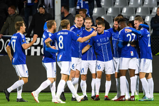 Sarpsborg 08 celebrates