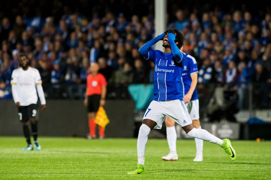 Amin Askar of Sarpsborg 08 reacts