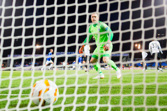 Goalkeeper Danny Vukovic of Genk looks dejected